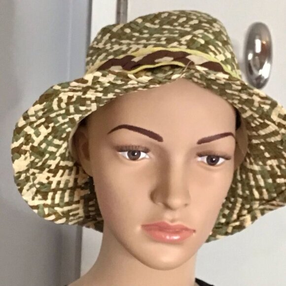 Adjustable French Sun Hat made with 100% Paper and Hand Made From France. - Picture 5 of 11